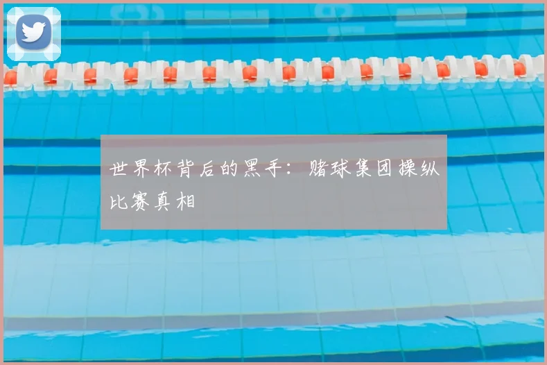 世界杯背后的黑手：赌球集团操纵比赛真相
