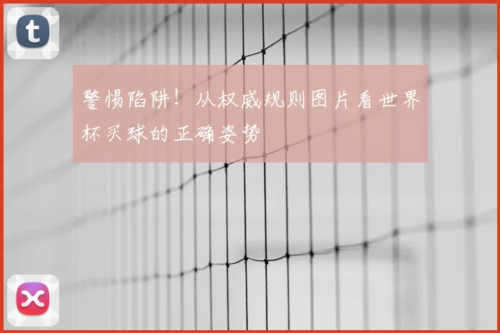 警惕陷阱！从权威规则图片看世界杯买球的正确姿势