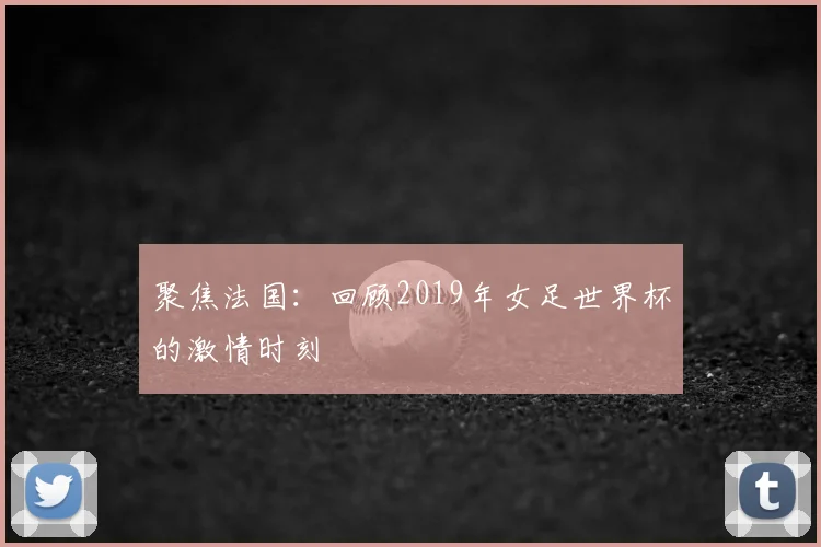聚焦法国:回顾2019年女足世界杯的激情时刻